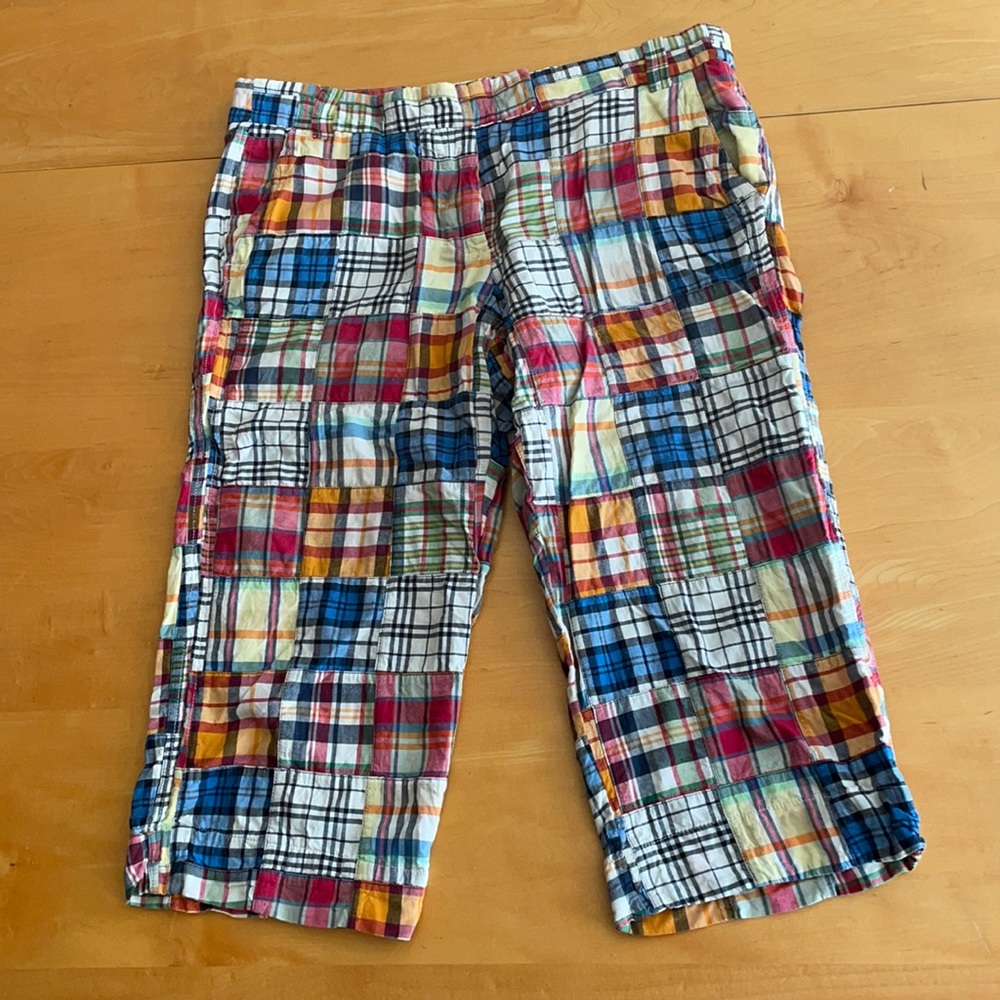 J Crew Madras Capris size 10